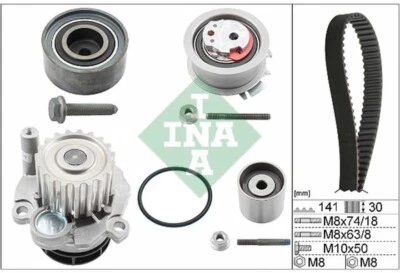 Kit De Tensor De Correa Con Bomba De Agua A3 Golf 530040530 INA - Imagen 1 de 4