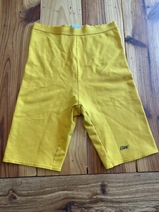 Vintage 90’s BIKE Womens Yellow High-Waisted/Rise Compression Bicycle Shorts - Picture 1 of 10