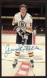 Foto postal firmada por Jean Ratelle Boston Bruins HOF - Imagen 1 de 1