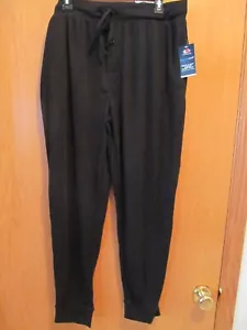 Pantaloni da notte NERI Waffle Knit JOGGER ~ uomo MEDIA (32-34) ~ NUOVI con etichette - Foto 1 di 1