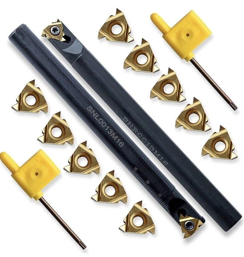 SNR0013M16+SNL0013M16 Internal Threading Tool Holder +10PC 16ER 16IR AG60 insert - Image 1 of 4