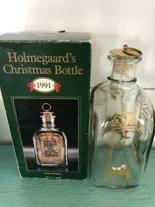 Decanter liquore vintage 1991 bottiglia di Natale di Holmegaard 1991 con scatola Danimarca - Foto 1 di 4