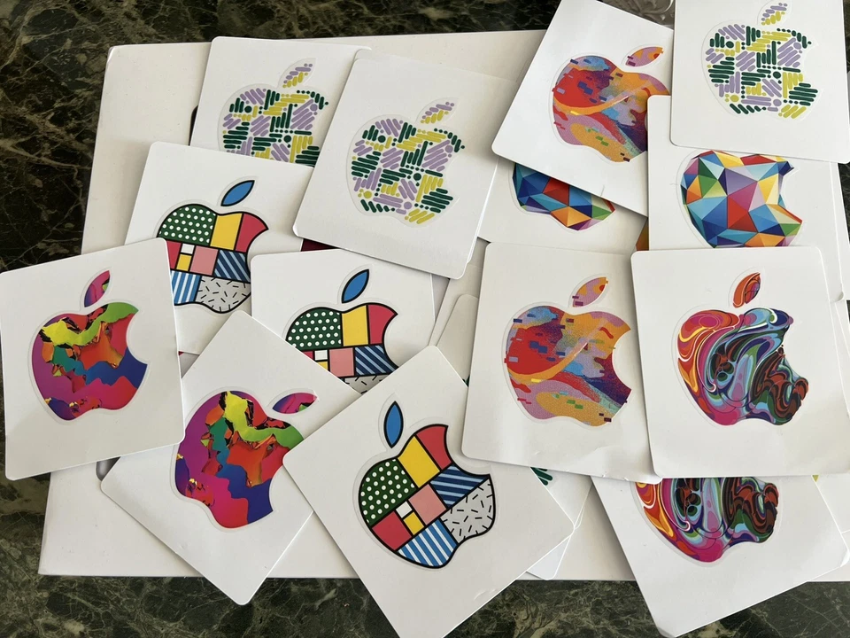 20 Apple Logo Stickers from Used Usa Apple Gift Cards - Image 1 of 1
