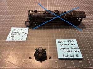 Marx O Train 333 Diecast Metal Locomotive Engine FRONT BOILER PLATE PART LOT E - Picture 1 of 15