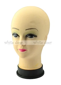 10.5" Female Mannequin Bald Head Wigs Hats Sunglasses Scarves Jewelry Display - Picture 1 of 1