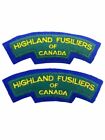 Canadian Forces Highland Fusiliers Of Canada Shoulder Titles Pair
