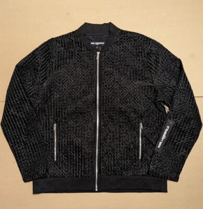 Karl Lagerfeld Quilted Bomber Style Fashion lightweight jacket Black M - Picture 1 of 6