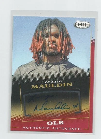 LORENZO MAULDIN (Louisville) 2015 SAGE HIT RED CERTIFIED AUTOGRAPHED CARD #A49  - Image 1 of 1