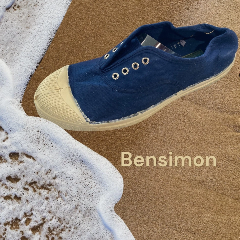 Bensimon Lace Up Canvas Tennis Shoes Color Fuchisa 3/4 - Euro Size 37  U.S. 6. - Image 1 of 4