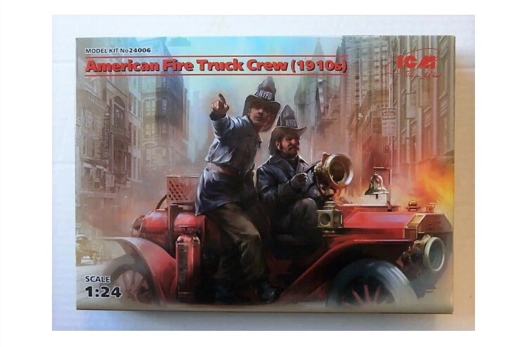 Icm 24006 1/24 American Fire Truck Crew 1910s Solo Le 2 Figure - Immagine 1 di 1