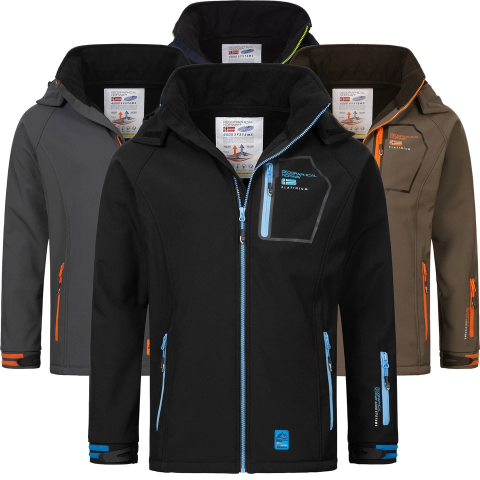 Geographical Norway Herren Softshelljacke Regen Outdoor Jacke Windbreaker S-3XL - Bild 1 von 1
