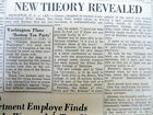 1953 newspaper Physicist ALBERT EINSTEIN reveals his new UNIFIED FIELD THEORY
