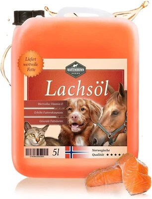 Martenbrown® Lachsöl 5L – Norwegisches Fischöl für Hunde, Katzen & Pferde - Bild 1 von 4