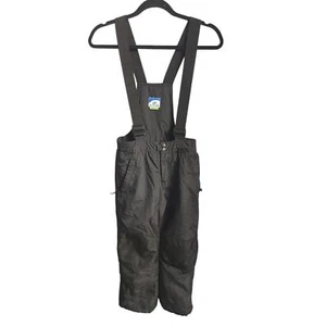 Slalom Snow Ski Bibs Childrens Size 8 Nylon Black Unisex - Picture 1 of 4