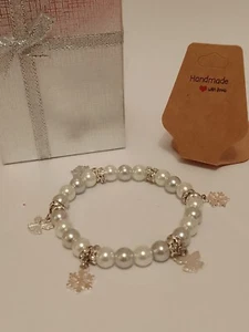 Festive, Angelic, Novelty, Handmade Beaded Christmas Charm Bracelets - Picture 1 of 1