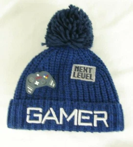 Kinder Place Marineblau Gamer Mütze Bündchen Winter Beanie Mütze Größe L/XL 8+ Neu ohne Etikett  - Bild 1 von 12