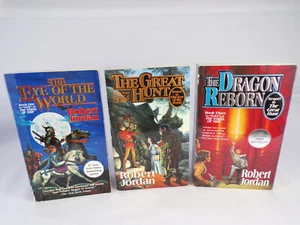 Wheel Of Time Series Original Cover Artwork Boxed Set 3 Books # 1,2,3 Pback b23 - Picture 1 of 8