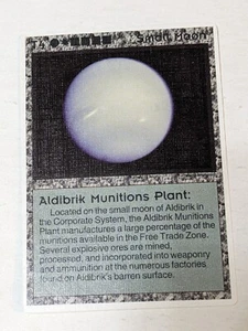 Small Moon Aldibrik Munitions Plant T4 Galactic Empires Card Game 1994 Companion - Picture 1 of 2