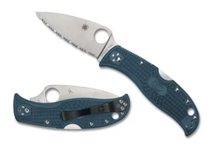 New Spyderco LeafJumper Lockback Blue Folding Poket Knife C262SBLK390 - Picture 1 of 2