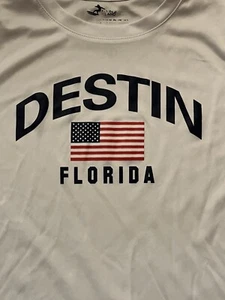Youth Large Swim shirt Rash Guard Long Sleeve DESTIN FLORIDA FLAG - Picture 1 of 7
