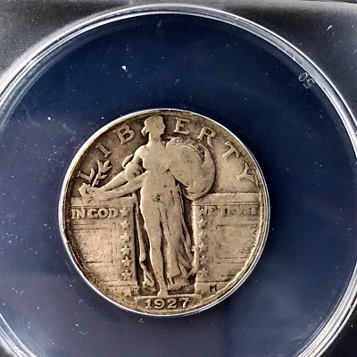 1927 S Standing Liberty Quarter  ANACS VG 10  Graded - U.S. Coins: Silver 25C - Image 1 of 4
