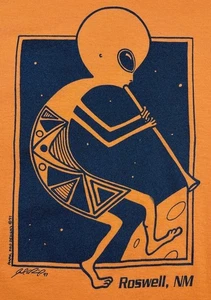 Vintage 90’s Roswell New Mexico Orange Alien Graphic T-Shirt Herren Gr. M 1997 - Bild 1 von 7