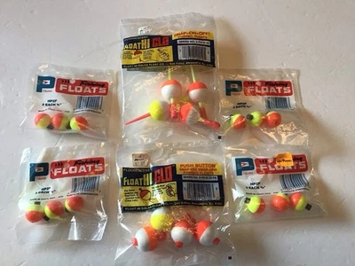 Vintage Fishing Floats Bobbers 6 Packs - Image 1 of 4