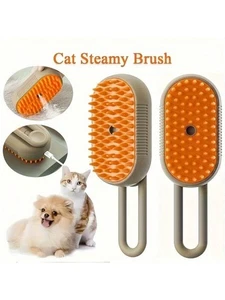 Cat Steam Brush Steamy Dog Brush 3 in 1 Electric Spray Massage Pet Grooming - Picture 1 of 15