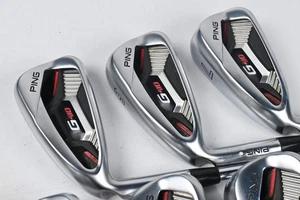 Left Hand Ping G410 Irons / 5-PW+SW / White Dot / Stiff Flex XP 95 Shafts - Picture 1 of 7