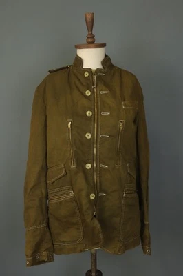 Chaqueta con Capucha DIESEL Marrón Algodón Manga Larga Botón Frontal Cremallera Talla XL Foto 1 de 4