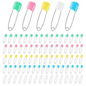 110 Pcs Stainless Steel Diaper Pins, 2.1 Inch Baby Diaper Pins for Cloth Diap... - Picture 1 of 7