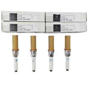 New Set of 4 Spark Plugs For W205 X253 C253 C117 OE A2701590700 - Bild 1 von 6