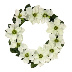 National Tree Company 24 inch Artificial Spring Wreath with Cream 24 in - Picture 1 of 3