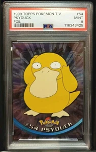 1999 Topps Pokemon T.V. Psyduck Holo Foil #54 Black Logo PSA 9 Mint - Picture 1 of 2