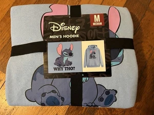 Disney Stitch “Why Tho?” Pullover Hoodie Size Medium New - Picture 1 of 4