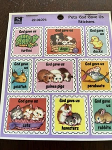 Vtg Stickers Bless My Friend Animals Standard Publishing 1996-1998 - Picture 1 of 8