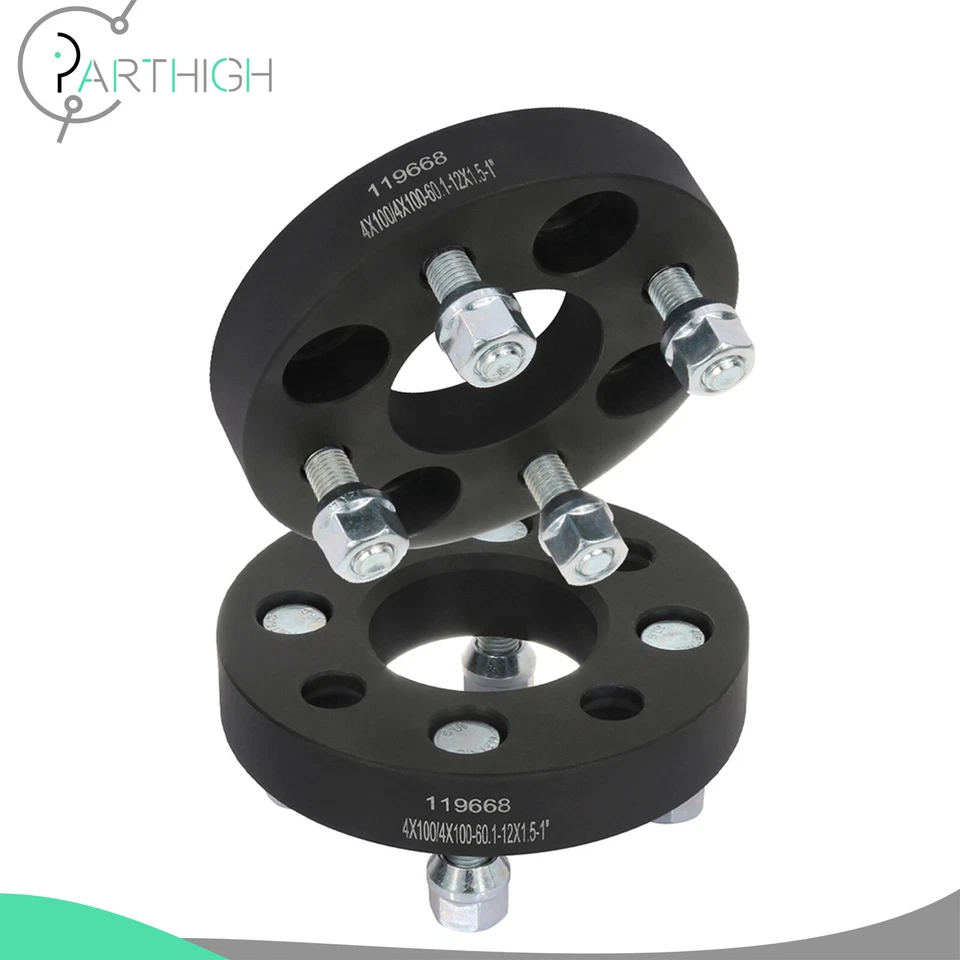 Espaciadores de rueda para Honda Civic Mazda Miata 1992-2005 4x100 (2) 1" de grosor 12x1,5 Foto 1 de 4