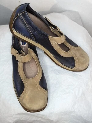 Dr. Martens Women Size 7 Tan /Blue Leather Low Top Mary Jane Casual 2B29 - Image 1 of 4