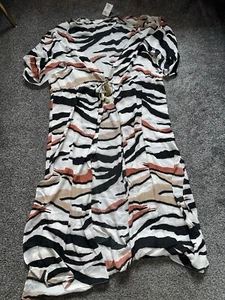 Vestido midi envolvente F&F línea A para mujer, talla grande, cubierta de haya transparente de verano (67) - Imagen 1 de 2