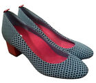 Betabrand Shoes Women's 9.5 Starter Pumps Black White Fabric Block Heels Cushion