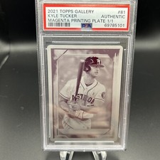 2021 Topps Gallery Kyle Tucker #81 Magenta Printing Plate 1/1 PSA Authentic