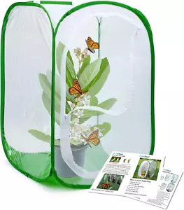 Professional Butterfly Habitat Insect Cage Caterpillar Enclosure Pop-Up Polyeste - Picture 1 of 12