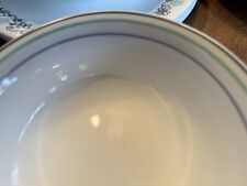 5 Corelle “Day Dream” Bowls Cereal Soup Green Lavender Triple-Stripe 6.25" MINT