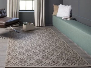 New 8’x10’ Momeni Rugs Cielo Collection Transitional Area Rug Red Brocade Wool - Picture 1 of 6