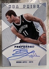 2013-14 Panini Preferred NBA Pride Auto /15 - Brook Lopez / Nets