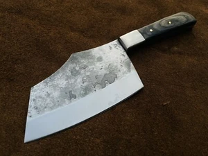 Maßgeschneidertes handgefertigt antikes kohlenstoffreiches Stahl Kochmesser, Spalter, Axt, Camping 102 - Bild 1 von 4