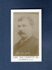 1887 Lone Jack N370 Reprint: CHRIS VON DER AHE, St.Louis Browns (Cardinals) A.A.