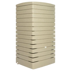 Regentonne eckig Wandtank mit Deckel sandstein beige Quadrum 320 Liter - Bild 1 von 12