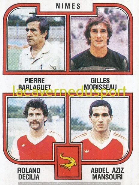 406 BARLAGUET DECILIA NIMES OLYMPIQUE STICKER PANINI FOOTBALL FRANCE 1982 1983 - Photo 1/1