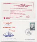 France Concorde. Strasbourg-Paris  1987 (Including Certificate) Cover